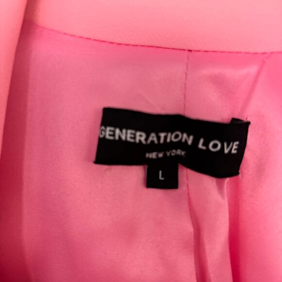 Generation Love Delilah Crepe Blazer in Cotton Candy Pink - Picture 4 of 5